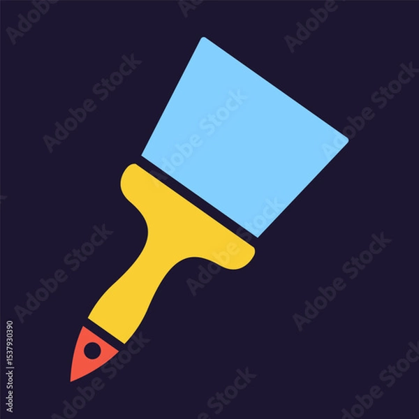 Fototapeta Spatula icon. Construction tool. Color vector instrument illustration