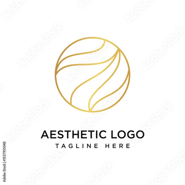 Obraz Aesthetic Circle Logo Design Graphic Vector