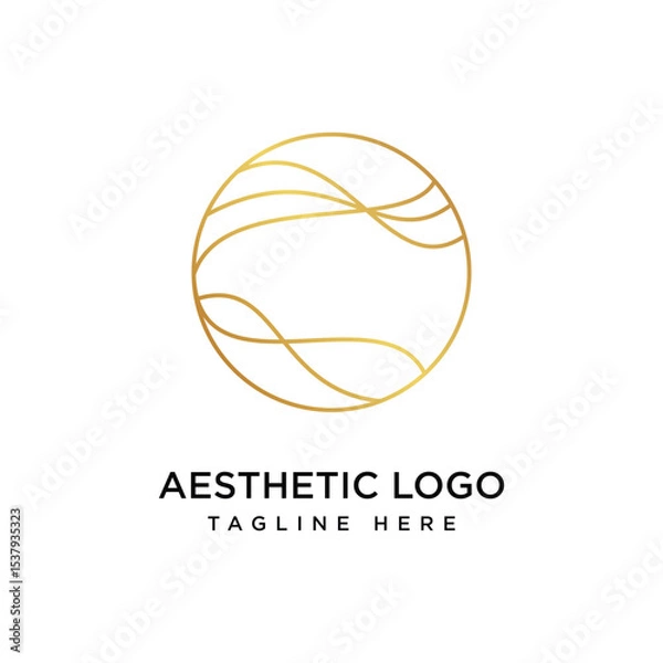 Obraz Aesthetic Circle Logo Design Graphic Vector