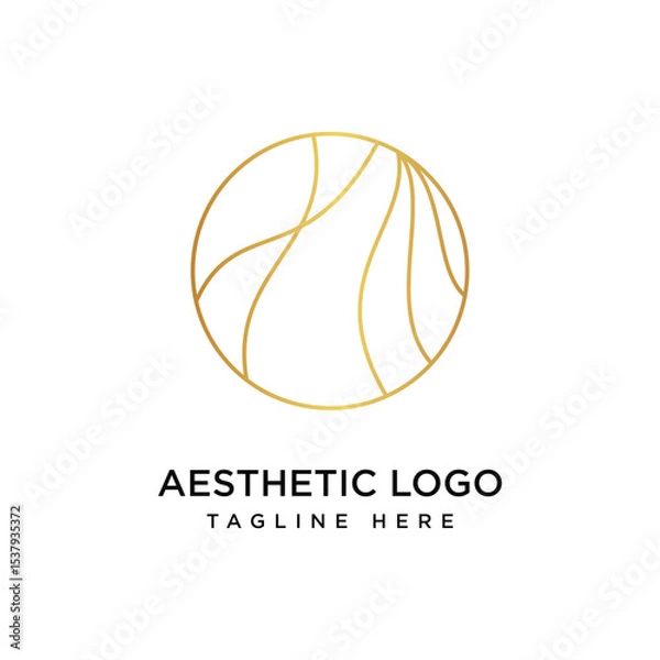 Obraz Aesthetic Circle Logo Design Graphic Vector
