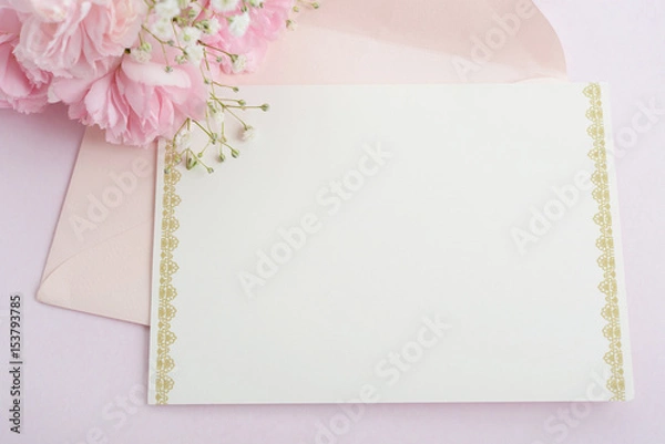 Fototapeta 美しい便箋と封筒