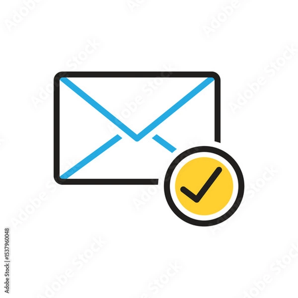 Fototapeta Multi color icon for already