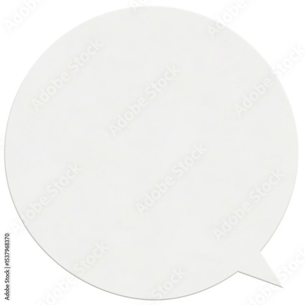 Obraz 立体的な紙の白い円形の吹き出し