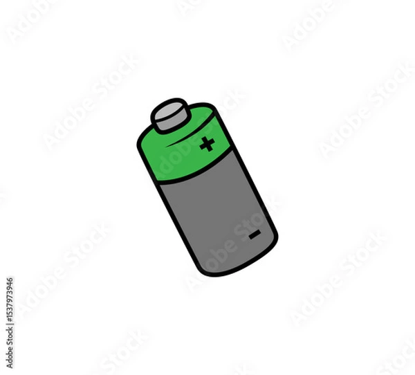 Obraz Battery icon isolated on white background. Charge symbol logo. Vector graphic design