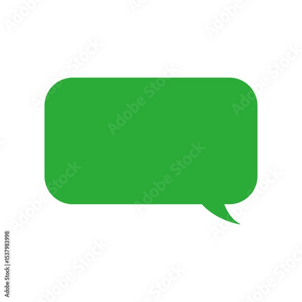 Fototapeta メッセージアプリの緑色の吹き出し