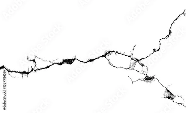 Fototapeta One big crack isolated transparent background png macro