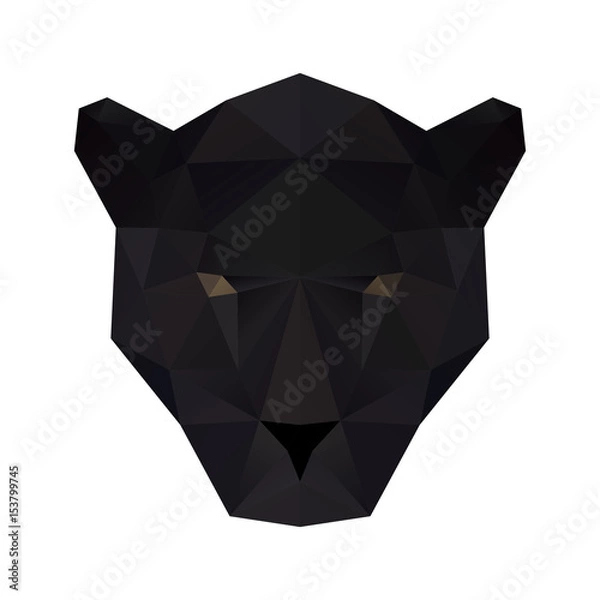 Obraz Ilustracja Low poly. Pantera