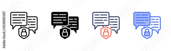 Fototapeta Secure Messaging Icon