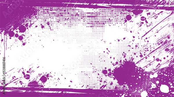 Fototapeta Abstract grunge background vector illustration Vector pink style paintbrush grunge with halftone dots pattern texture 