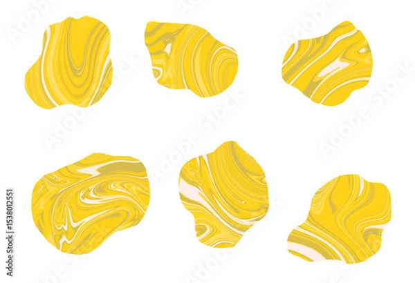 Obraz マーブル花びらセット