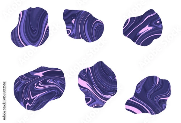 Obraz マーブル花びらセット