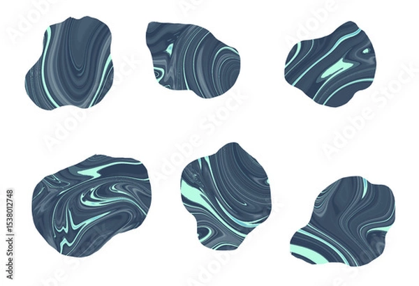 Obraz マーブル花びらセット