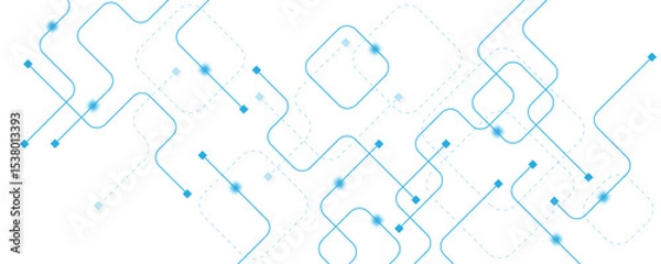 Obraz Abstract futuristic technology background. Technology background with crossed lines and dots.