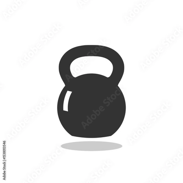 Fototapeta Simple Kettlebell icon with shadow
