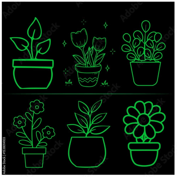 Fototapeta Flower   Vector Set 12