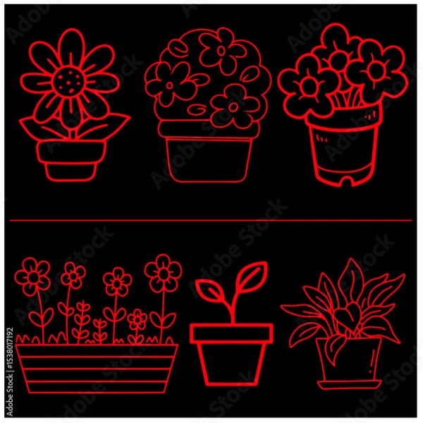 Fototapeta Flower   Vector Set 9