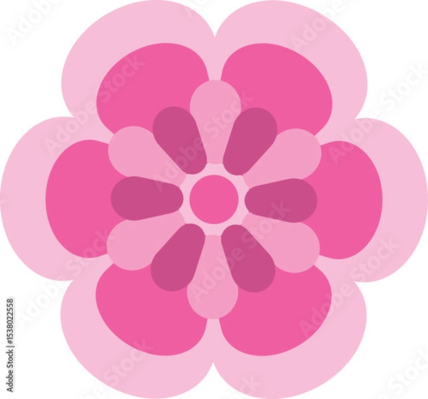 Obraz Pink Flower Icon Vector