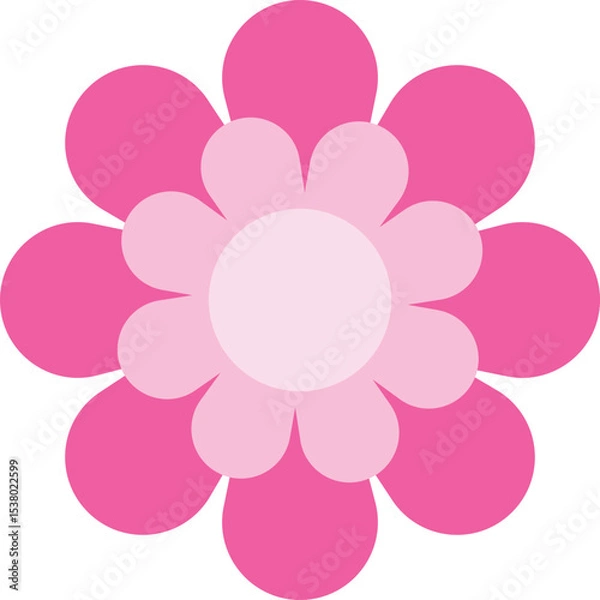 Obraz Pink Flower Icon Vector