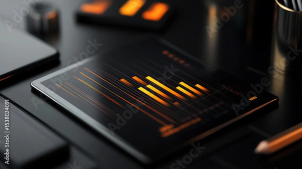 Fototapeta Advanced Financial Analytics Suite: Real-Time Market Data & Futuristic Workspaces for Strategic Insights