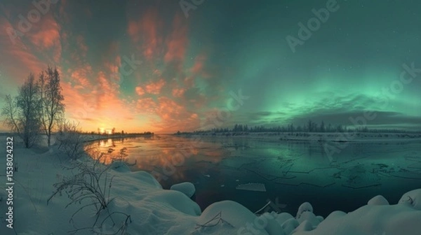 Fototapeta Weather plays an important role in aurora visibility. Clear, clean and dark skies are ideal conditions to see the aurora clearly.