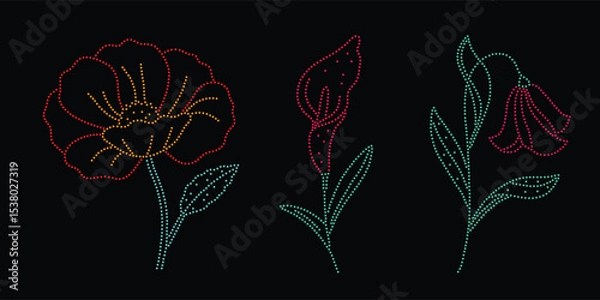 Obraz Abstract beautiful rhinestone glitter motif design.