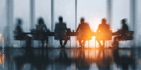 Fototapeta boardroom business meeting discussion group of people sitting by table collaborating networking, concept of startup new business brainstorming sharing ideas. High quality