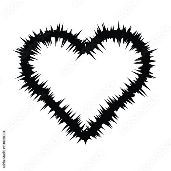 Obraz Spiked Heart Silhouette 