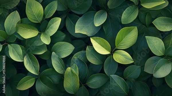Obraz Green leaves background pattern