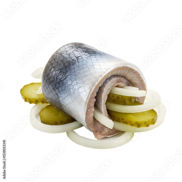 Obraz herring with pickled cucumbers