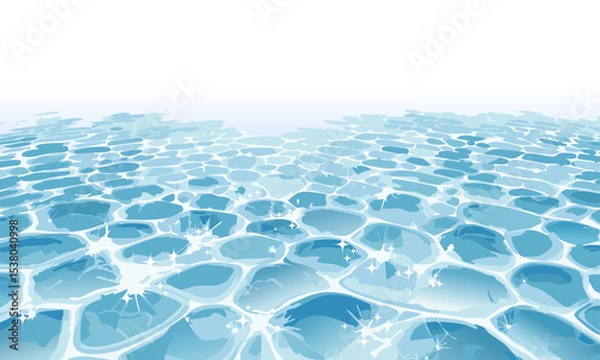 Obraz 透明感のある海面の背景イラスト_01