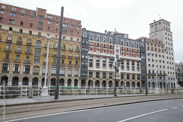Obraz Urbanscape in the city of Bilbao, Spain