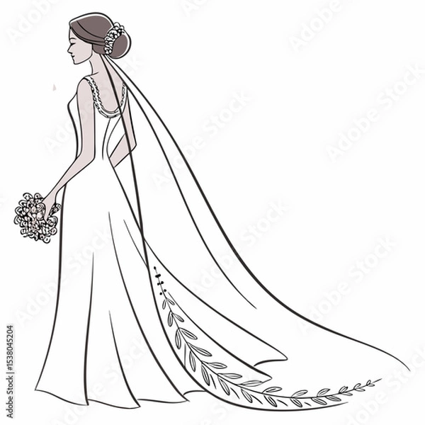 Obraz bride in wedding dress