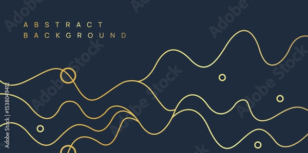 Fototapeta Modern background with line elements and dynamic shapes. Vector illustration.	