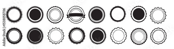Fototapeta Set circular badge 