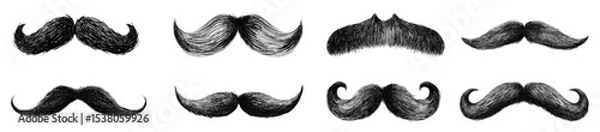Fototapeta set mustaches.