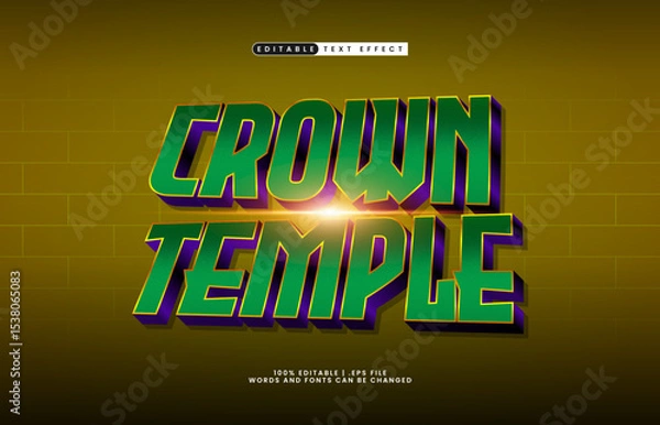 Obraz crown temple editable text effect with a knight and king text effect