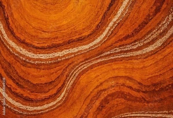 Fototapeta Earth Tones: A close-up view of naturally formed swirling earth tones, a display of rich textures with layers of browns and whites, evokes an artistic and earthy aesthetic. Ai generated image