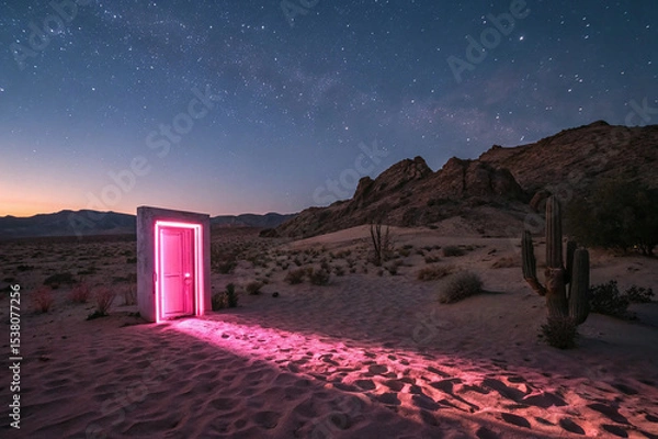 Obraz open door in desert
