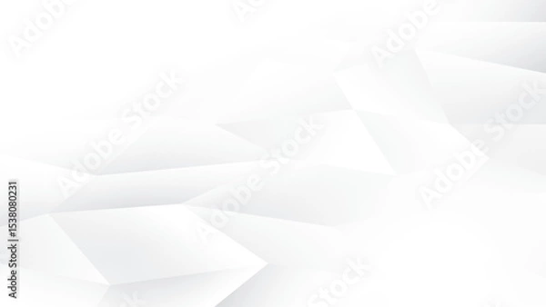 Fototapeta Abstract white and gray color, modern design stripes background with geometric shape, low poly pattern. Vector illustration.