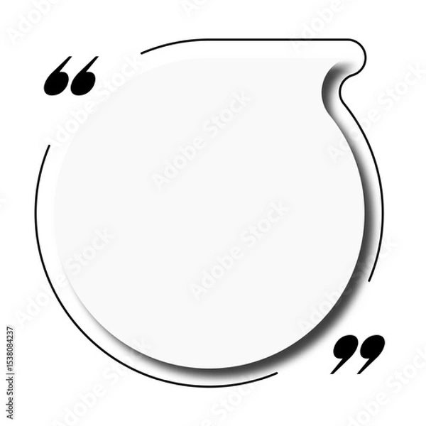 Fototapeta Quote speech bubble banner copy space for social media post, testimonial banners, text box vector