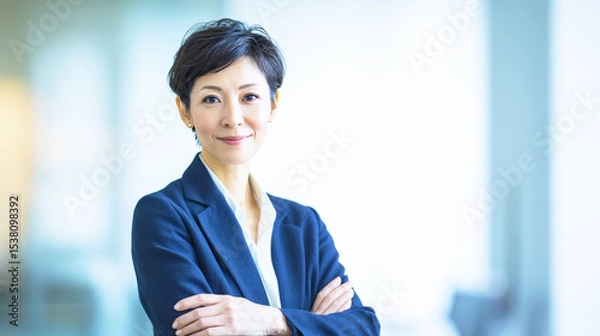 Obraz オフィスで働くミドル世代の女性