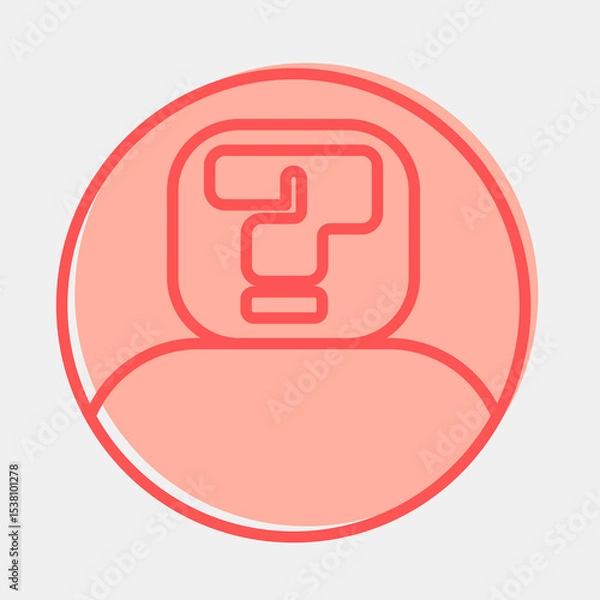 Fototapeta Icon anonymity. Crypto currency elements. Icon in two tone style.