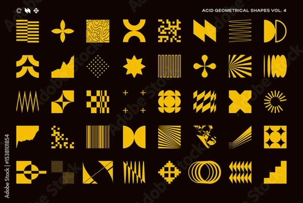 Obraz Acid Geometrical Shapes Set