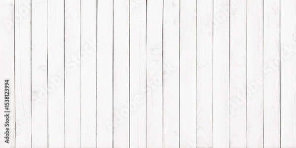 Obraz white wooden table. painted texture planks background