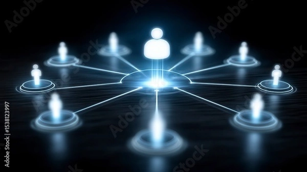 Obraz The Concept of Delegation for Entrepreneurs Managing Virtual Teams Effective Teamwork Strategies. Mastering remote collaboration a guide to successful task assignment and team