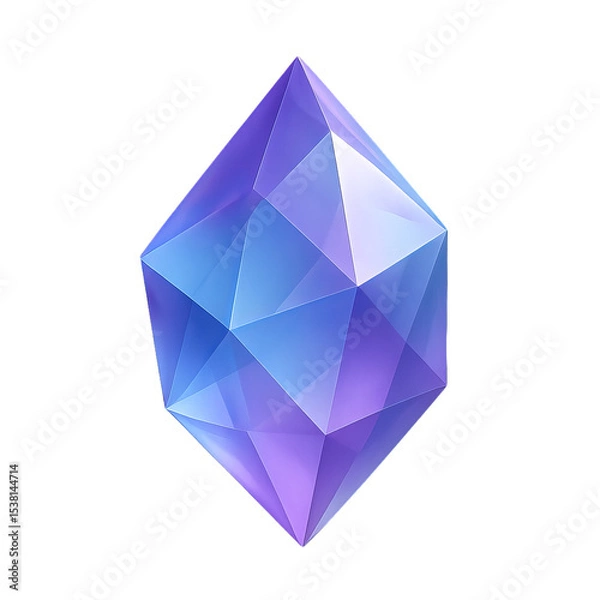 Fototapeta Floating Geometric Crystal Design with Simple Shapes and Colors