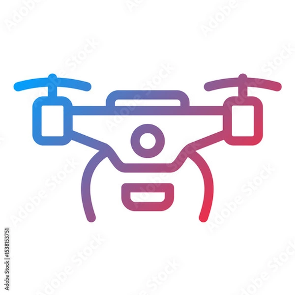 Obraz Drone line icon style
