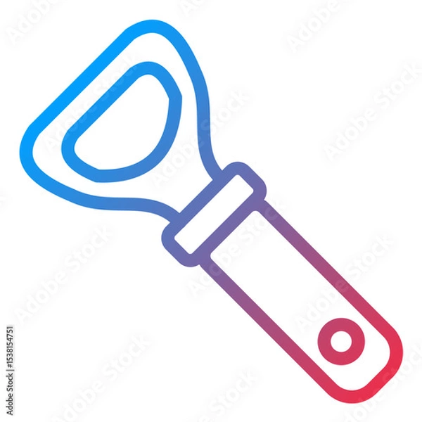 Obraz Bottle Opener line icon style