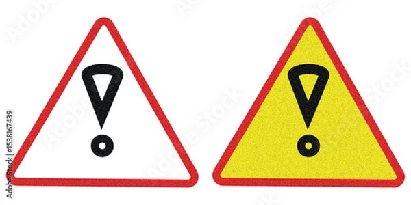 Obraz Warning Signs Exclamation Mark in a Triangle and warning triangle sign