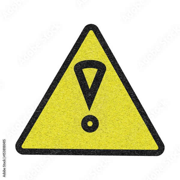 Obraz yellow warning sign with exclamation mark